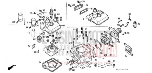 CYLINDRE/CULASSE MTX125RWH de 1987